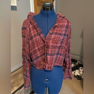 Cropped and hooded flannel